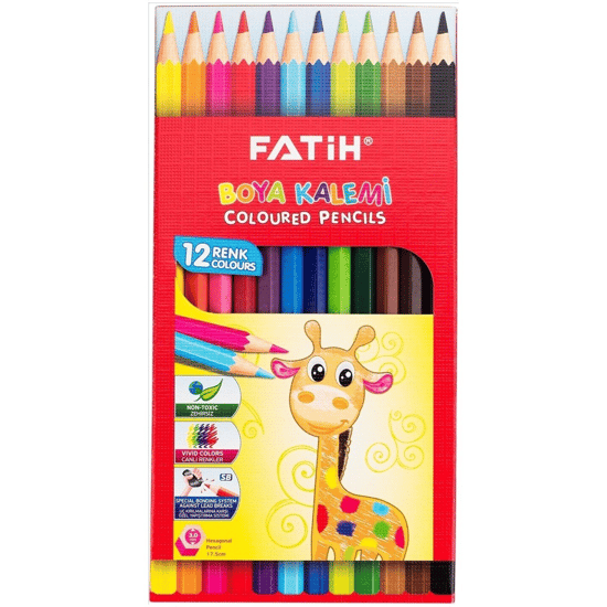 Fatih 12 Renk Tam Boy Boya Kalemi 33112