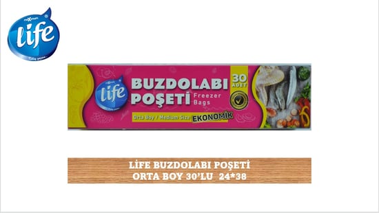Life Orta Boy Buzdolabı Poşeti 30'Lu