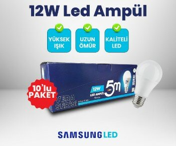 5M 12W LED AMPÜL E27 VERA SERİSİ