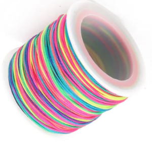 P Parla Paraşüt İpi, Bileklik-Kolye örgü ipi 1 mm 50 metre Karışık 12'li