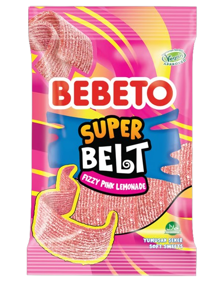 Bebeto Super Belt Pink Lemonade 135 Gr Licorice