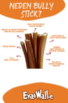 Eva & Walle Köpek Ödül Çubukları Dana Kamış Bully Stick , Taze Kamış Köpek Kemiği Çiğneme Garantili 3 Adet