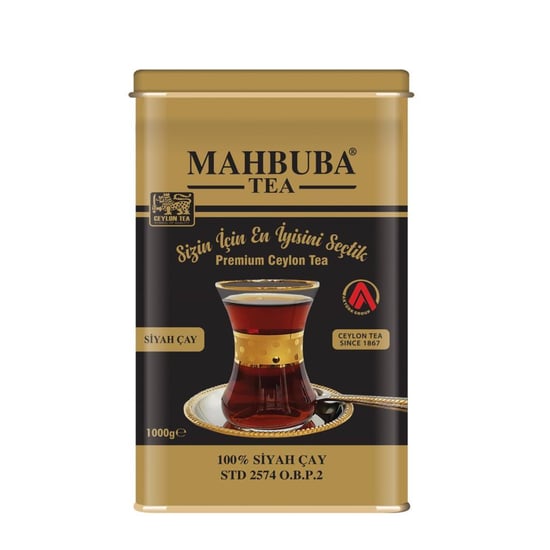 Mahbuba STD 2574 Premium İthal Seylan Sri Lanka Ceylon Kaçak Siyah Yaprak Çayı 1kg Teneke