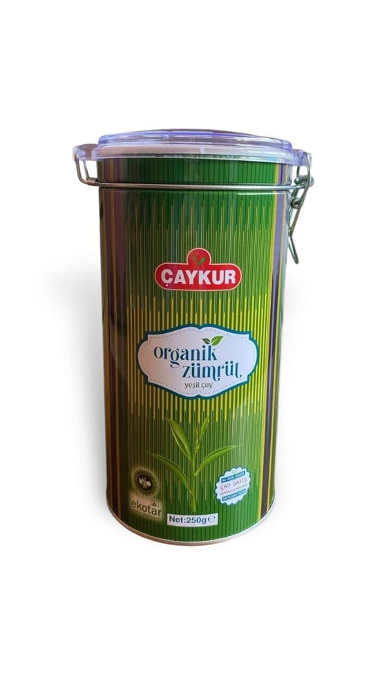 Çaykur Organik Zümrüt Yeşili Dökme Çay Teneke Kutu 250 gr