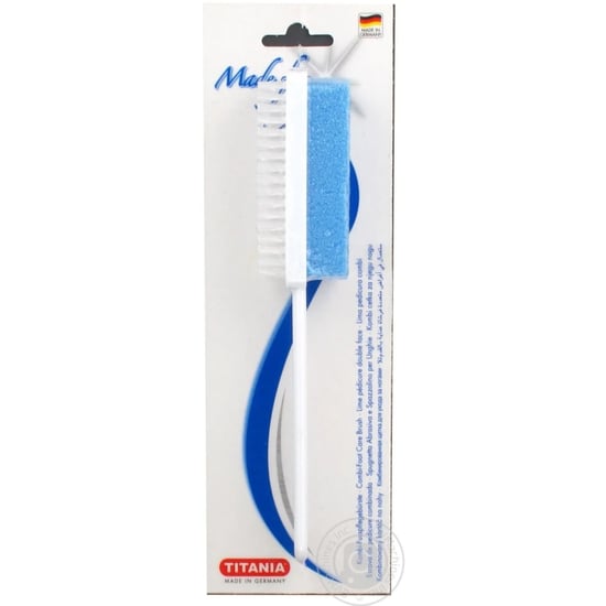 Titania Çift Taraflı Ayak Bakım Fırçası ve Ponza Taşı