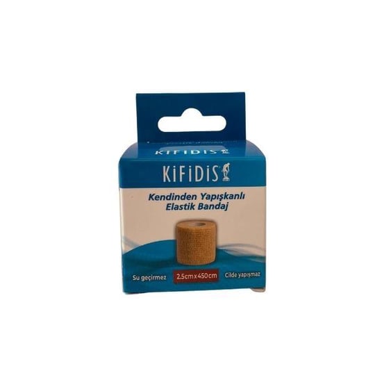 Kifidis Kendinden Yapışkanlı Elastik Bandaj Ten Rengi 2,5 cm x 450 cm