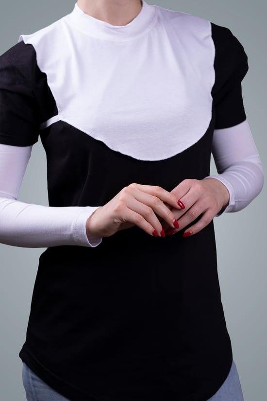 Beyaz Tesettür Boyunluk Viskon Kumaş Düz 1003_42