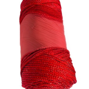 P Parla Makrome İpi 3mm Polyester Kırmızı Simli