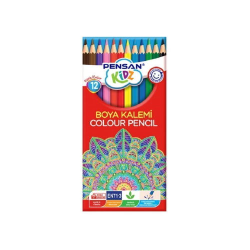 Pensan Ki̇dz 12 Renk Tam Boy Kuru Boya