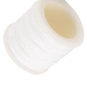 P Parla Paraşüt İpi, Bileklik-Kolye örgü ipi 1 mm 50 metre Beyaz 12'li