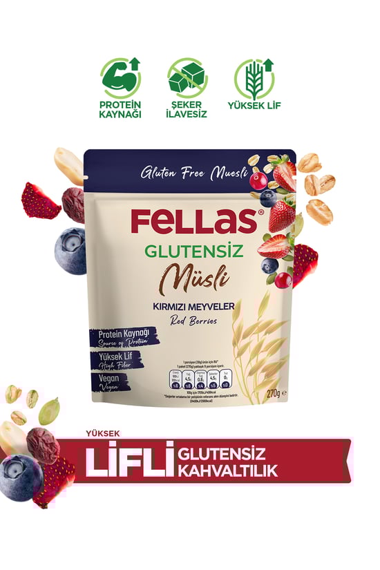 Glutensiz Müsli - Kırmızı Meyveli 270g