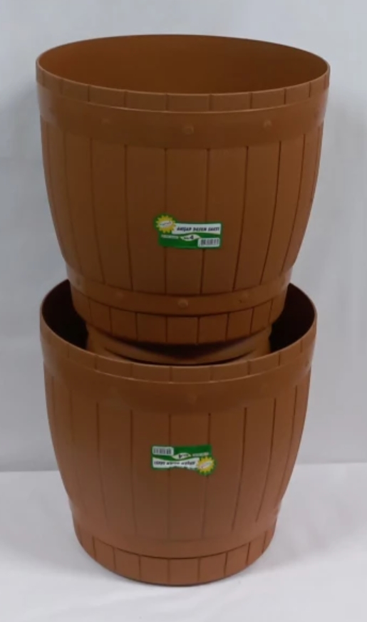 Hak  Ahşap Desenli Saksı No3  6,5 Litre