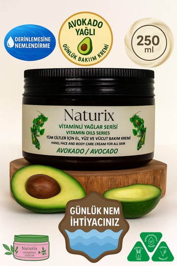 Naturix Avokado Özlü El Yüz Ve Vücut Bakım Kremi 250 ml