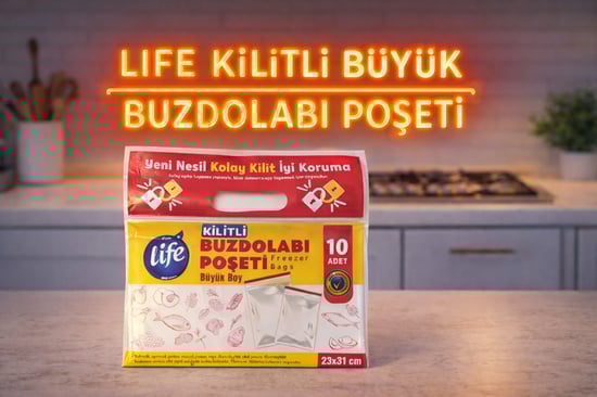 Life Kilitli Buzdolabı Poşeti Büyük Boy  10 Adet  23*31