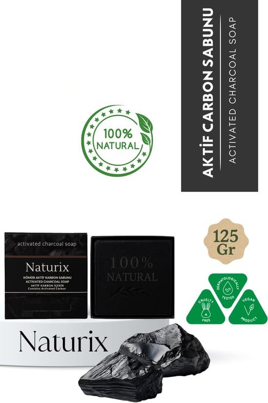 Naturix Kömür Sabunu 125 Gr 