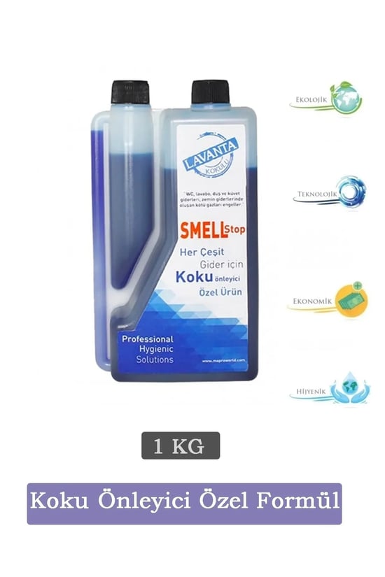 MaproWorld Smellstop Banyo Tuvalet Koku Önleyici  Wc Gider Koku Giderici Lavanta Kokulu 1 Kg