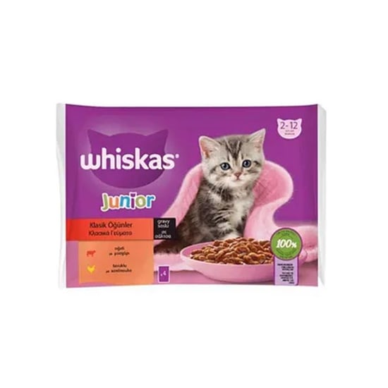 Whiskas 85 Gr 4'Lü Pouch Yavru Etli Çeşitleri  5900951303432
