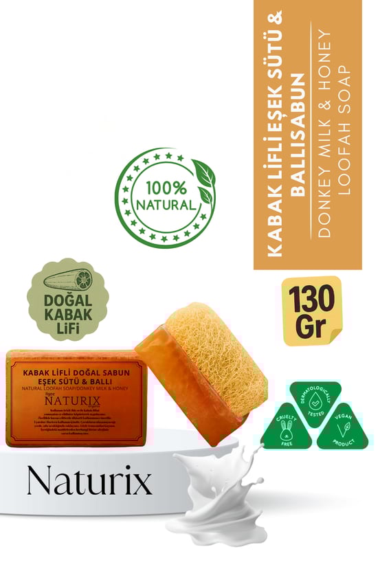 Naturix Kabak Lifli Eşek Sütü & Ballı Sabun 130 Gr