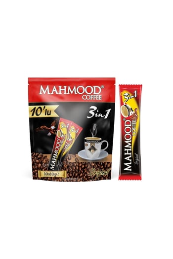Mahmood Coffee 3'ü 1 Arada Kahve 18 gram X 10 Adet