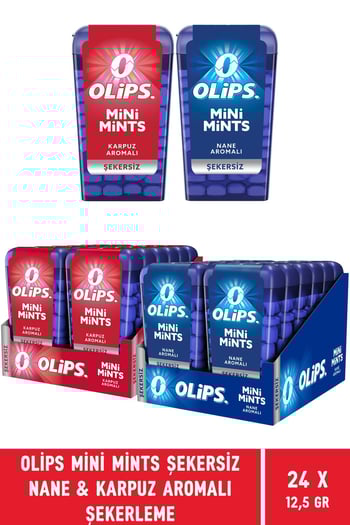 Olips Mini Mints Şekersiz Nane & Karpuz Aromalı Şekerleme 12,5 gr