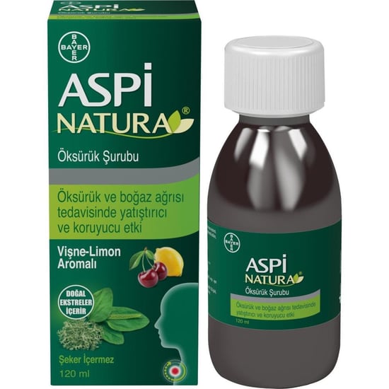 AspiNatura Vişne Limon Aromalı Öksürük Şurubu 120 ml
