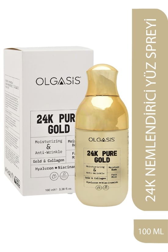 Olgasis 24k Ayar Saf Altın Nemlendirici Yüz Spreyi 100 ml