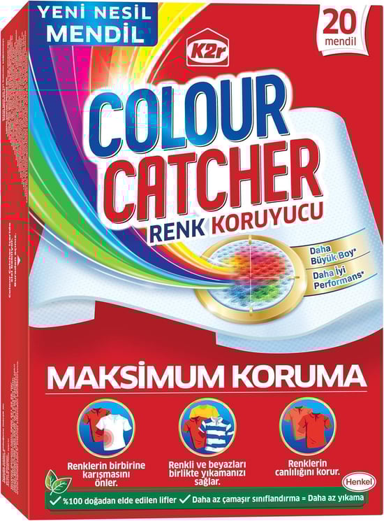 K2r Colour Catcher Renk Koruyucu  Çamaşır kokuları 20 Mendil