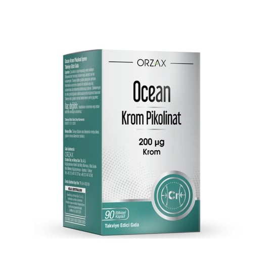 Ocean Krom Pikolinat 200 uq Krom 90 Bitkisel Kapsül