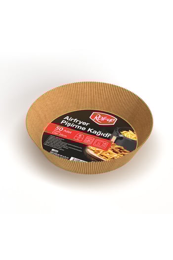 Roll-Up Airfryer Pişirme Kağıdı Yuvarlak 20cm 50 + 5 Adet (5 Adet Hediye)