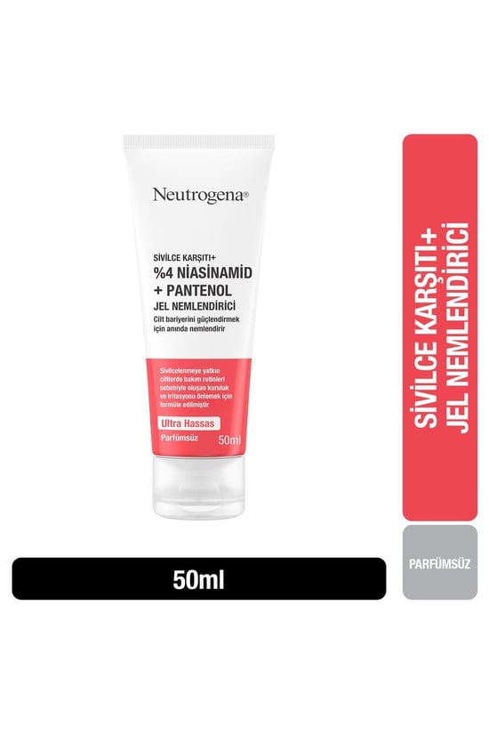 Neutrogena Sivilce Karşıtı % 4 Niasinamid + Pantenol Jel Nemlendirici 50 ml
