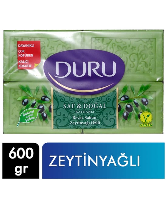 Duru Banyo Sabunu Saf & Doğal 4 x 150 gr Zeytinyağlı