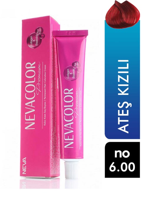 Nevacolor Premium Tüp Saç Boyası Ateş Kızılı 6.00 50 ml