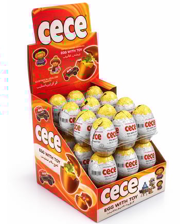 Cece Oyuncaklı Yumurta Çikolata 25 gr 24'lü Paket