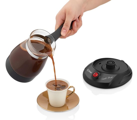 Kiwi KCM-7514 Cam Türk Kahvesi Makinası-Elekrikli Cezve