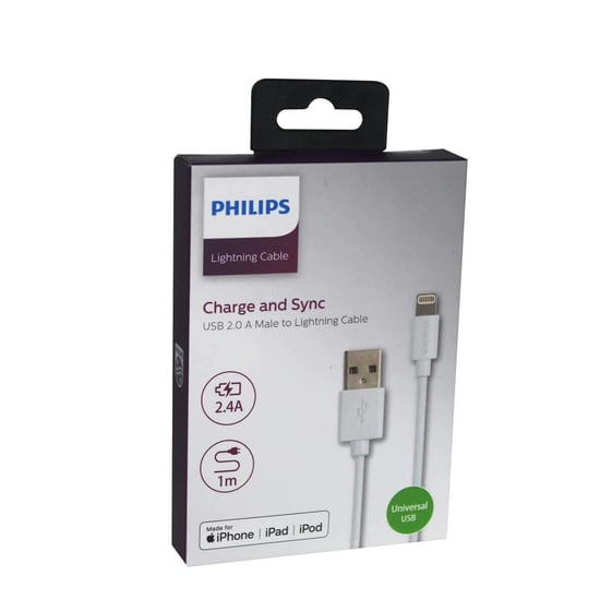 Senalstore Philips Lightning Uyumlu  USB İphone 5-6-7-8-X Hızlı Şarj ve Data Kablosu 1M SWR1508W/93