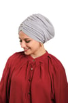 Hürrem Bone Gri Drapeli Salaş Tesettür Bone Sandy Büzgülü 2315_15