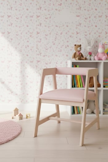 Ahşap Çocuk Oyun, Aktivite, Çalışma Masası Sandalyesi Pembe