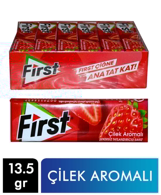 First,First Duo Çilekli 13,5 Gr 24 Adet,sakız ürünleri,sakız çeşitleri,çilek aromalı sakız,sakızlar,first sakız,aburcubur,aromalı sakızlar,toptan satın al,toptantr,toptan mağazacılık