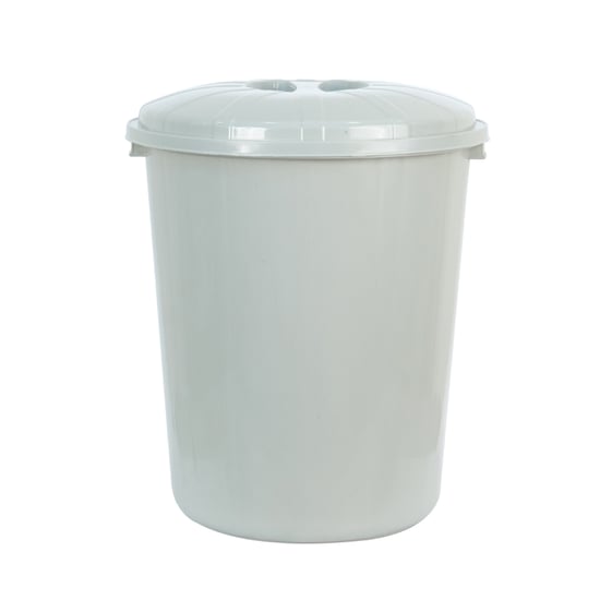 Özatak 50 Litre Gri Çöp Kovası-Kapaklı Çöp Kovası