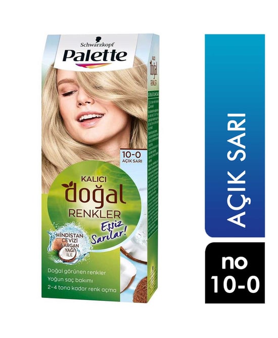 Palette Doğal Renkler Saç Boyası No:10.0 Açık Sarı