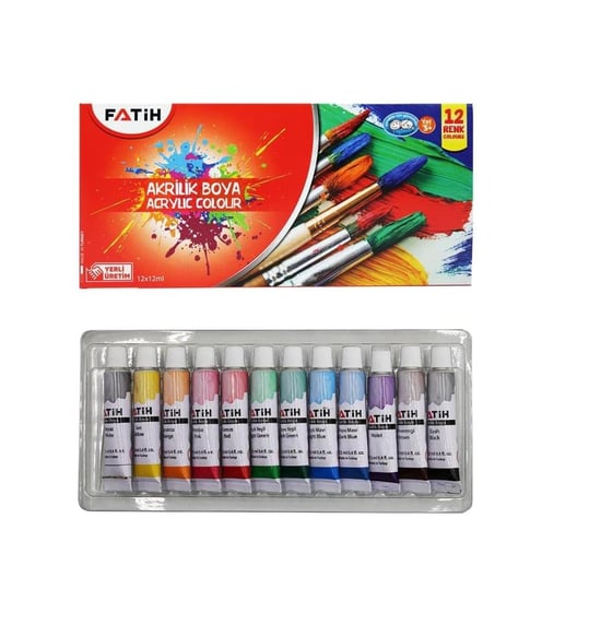 Fatih Tup Akrilik Boya 12 Renk 12 Ml 50501