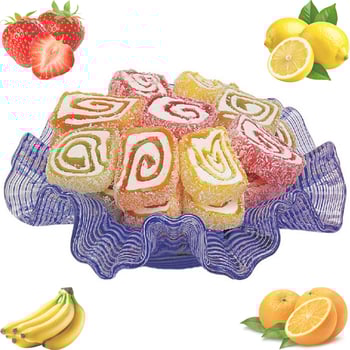 Arı Lokumları Paşa Karışık Meyve Aromalı Lokum (Çilek, Limon, Muz, Portakal) - 5 Kg
