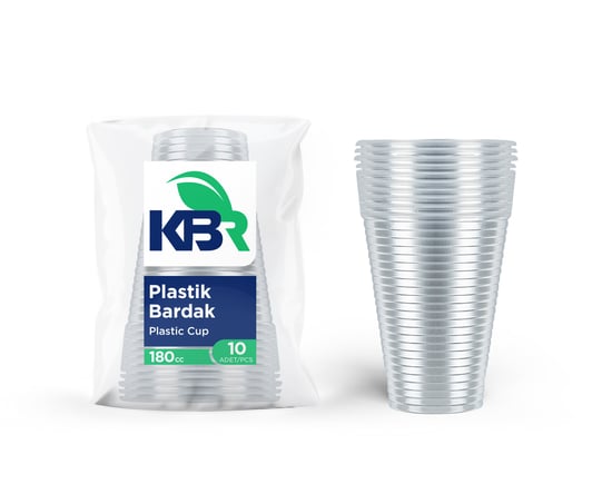 KBR 180 cc Plastik Bardak 10 Lu