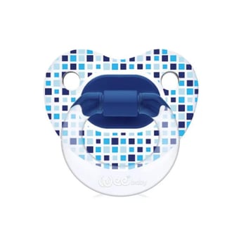 Wee Baby Şeffaf Desenli Damaklı Emzik No:2 6-18 ay Mavi