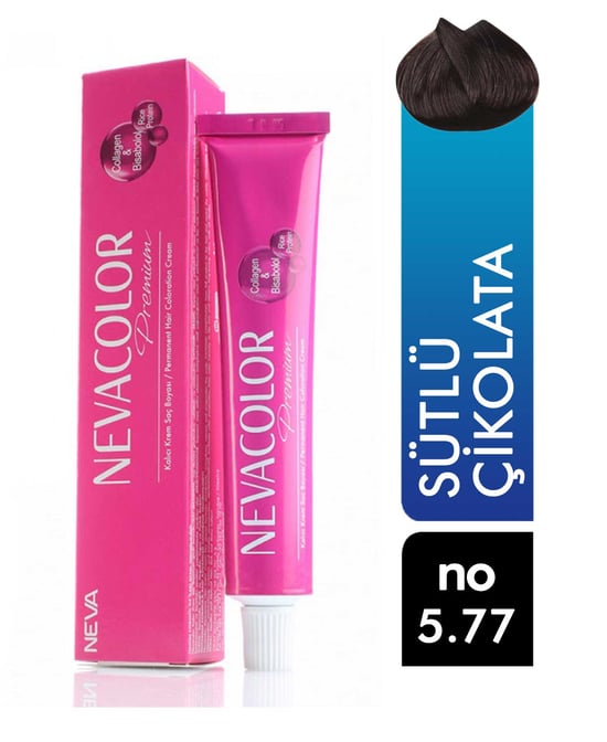 Nevacolor Premium Tüp Saç Boyası Sütlü Çikolata 5.77 50 ml