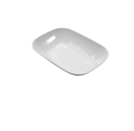 Akel 032 3 No Kare Kayık Tabak 17*12 Cm-Beyaz-Melamin Kayık