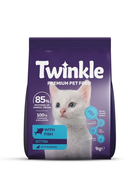 Twinkle Kedi Maması Balıklı Yavru Kedi Maması 1 Kg Premıum Pet Food