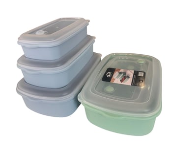 Moi Dikdörtgen Hava Tahliyeli 3'Lü Saklama Seti