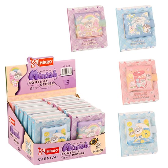Mikro Mini-30 Minish Carnival Squıshy Mini Not Defteri 128 Yaprak 12'li