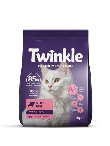 Twinkle Kedi Maması Balıklı Yetişkin Kısırlaştırılmış Kedi Maması 1 Kg Premıum Pet Food